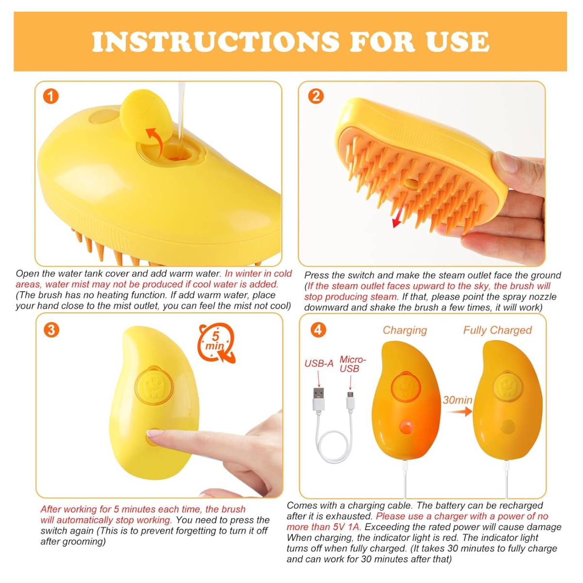 Miniatura 4 de Cepillo de vapor en aerosol 3 en 1 Gato
